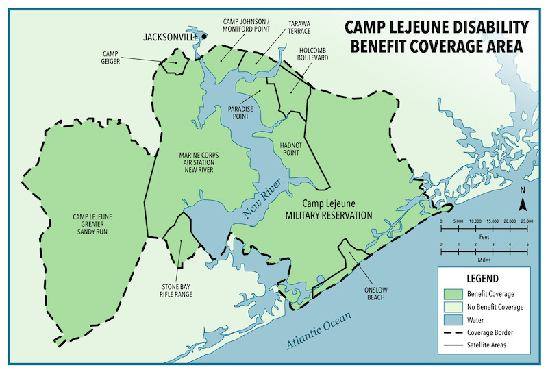 Camp Lejeune Water Contamination Map